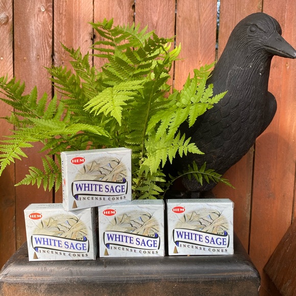 Hem White Sage Incense Cones 4 Boxes NEW FIRM - Picture 6 of 6